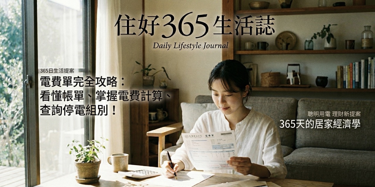電費單完全攻略:看懂帳單、掌握電費計算、查詢停電組別!
